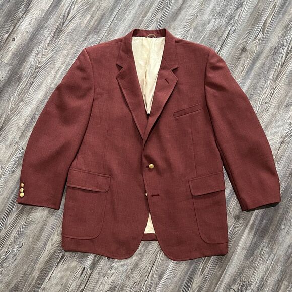 Rare Vintage 70's di Benedello Plum Wool Blazer Made in USA - Picture 1 of 12